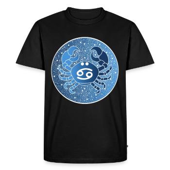 Astrological sign: cancer - Men's Premium Organic T-Shirt - black - Front - Nico (187cm)