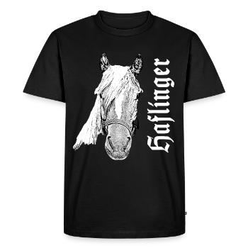 Haflinger, chevaux, tête de cheval, animal, animal, - T-shirt Premium bio Homme - noir - Devant - Nico (187cm)