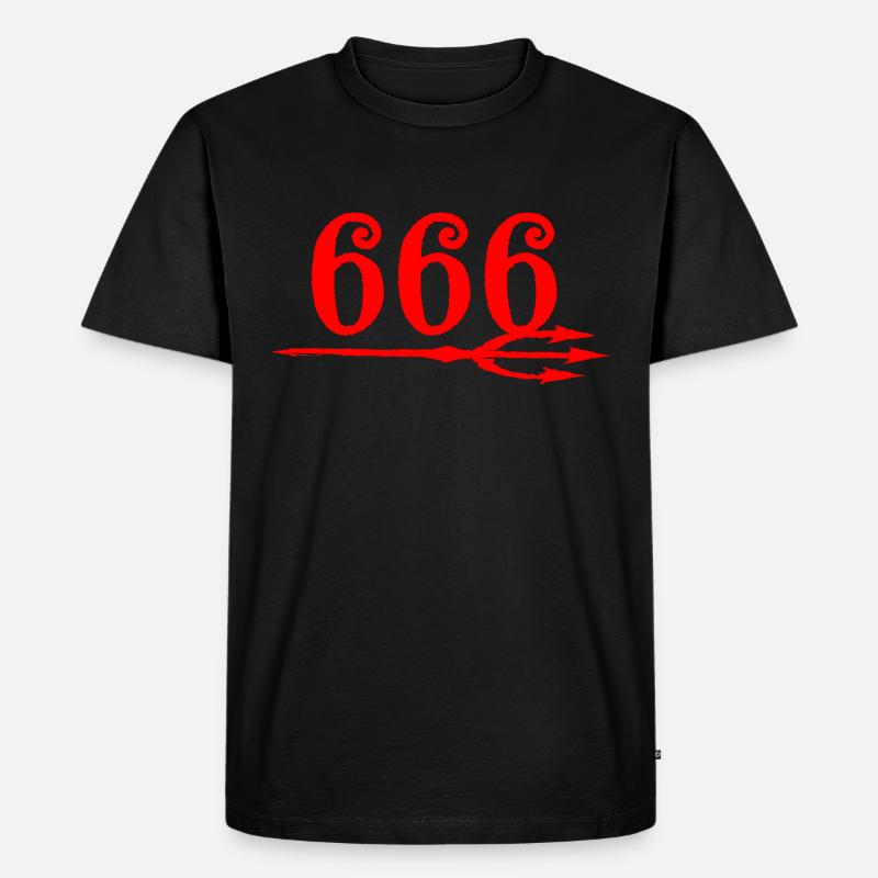 666 Devils Trident - Männer Premium Bio T-Shirt - Schwarz