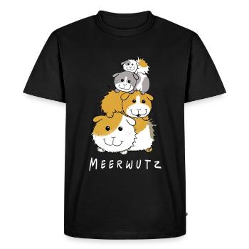 Joyeux cochon d'Inde I Meersau Gift I Fun - T-shirt Premium bio Homme - noir - Devant - Nico (187cm)