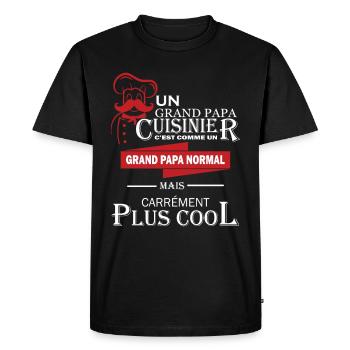 A great dad cook is like a big dad - Men's Premium Organic T-Shirt - black - Front - Nico (187cm)