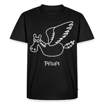 Plow, flying horse - Men's Premium Organic T-Shirt - black - Front - Nico (187cm)