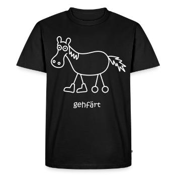 gehfärt, aller, conduire, péter, cheval - T-shirt Premium bio Homme - noir - Devant - Nico (187cm)