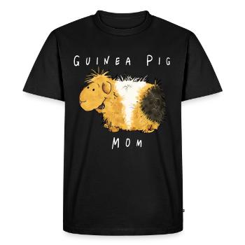 Maman Cochon d'Inde I Maman Cochon D'Inde Mama - T-shirt Premium bio Homme - noir - Devant - Nico (187cm)