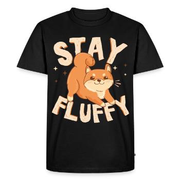 Illustration douce Akita Inu (chien). - T-shirt Premium bio Homme - noir - Devant - Nico (187cm)