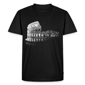 Colisée Amphithéâtre Rome Rome Italie Italy - T-shirt Premium bio Homme - noir - Devant - Nico (187cm)