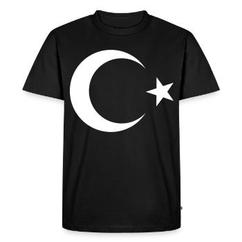 Drapeau de la Turquie Türkiye - T-shirt Premium bio Homme - noir - Devant - Nico (187cm)