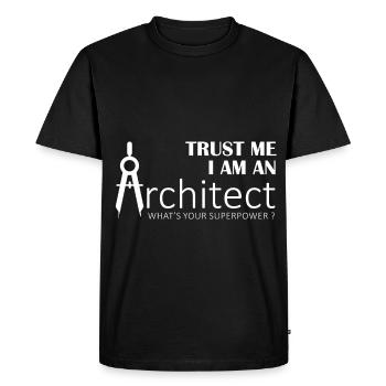 Architekt Inspiration Unisex T-Shirt - Männer Premium Bio T-Shirt - Schwarz - Vorne - Nico (187cm)