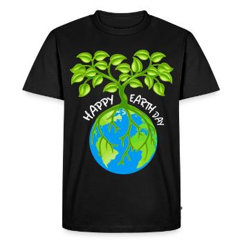 T-shirt écologique Earth Friend - T-shirt Premium bio Homme - noir - Devant - Nico (187cm)