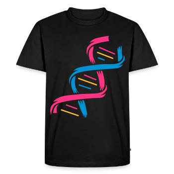 The structure of a DNA molecule - Men's Premium Organic T-Shirt - black - Front - Nico (187cm)
