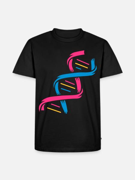 La structure d'une molécule d'ADN - T-shirt Premium bio Homme - noir