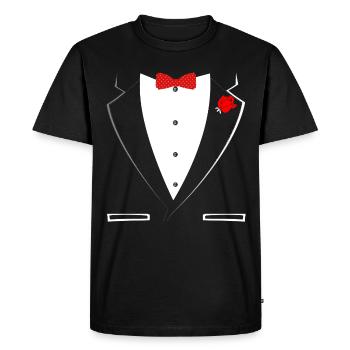 Smoking pour homme - T-shirt Premium bio Homme - noir - Devant - Nico (187cm)