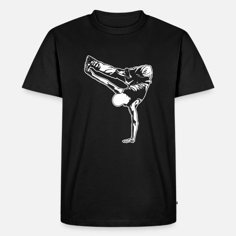 Breakdancer - Männer Premium Bio T-Shirt - Schwarz