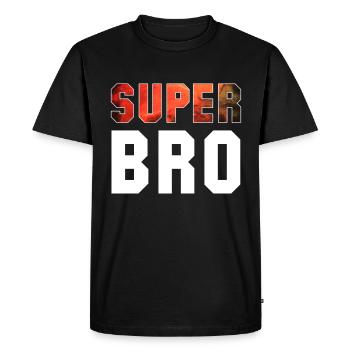 Super frère frère cadeau - T-shirt Premium bio Homme - noir - Devant - Nico (187cm)