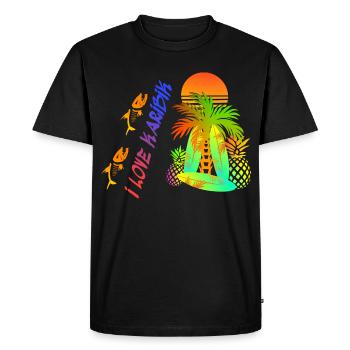 Amour des Caraïbes - T-shirt Premium bio Homme - noir - Devant - Nico (187cm)