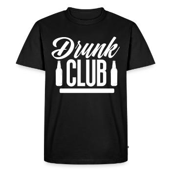Drunk Club - T-shirt Premium bio Homme - noir - Devant - Nico (187cm)