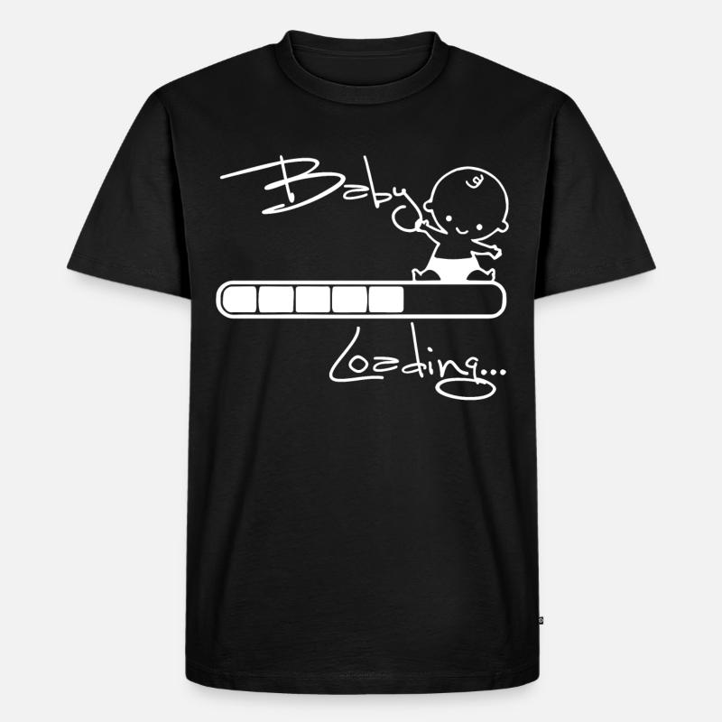 Baby Loading - Männer Premium Bio T-Shirt - Schwarz