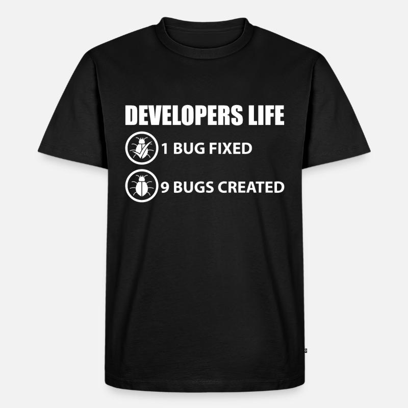 Programmierer Witz - Männer Premium Bio T-Shirt - Schwarz