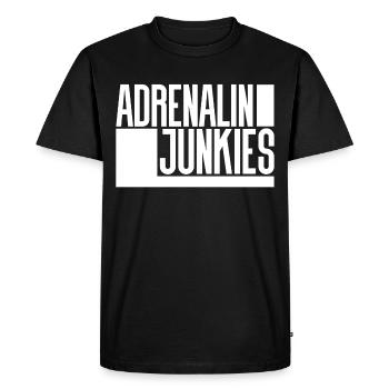 Junkies Adrénaline - T-shirt Premium bio Homme - noir - Devant - Nico (187cm)