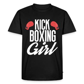 Fille de kickboxing femme de kickboxing - T-shirt Premium bio Homme - noir - Devant - Nico (187cm)