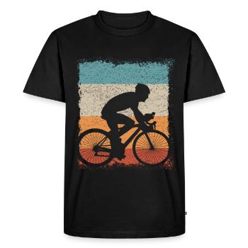 Cycling / Vélo / Vélo de course - T-shirt Premium bio Homme - noir - Devant - Nico (187cm)