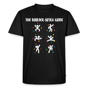 Boulder Lustig Witzig Humorvoll Klettern Felswand - Männer Premium Bio T-Shirt - Schwarz - Vorne - Nico (187cm)