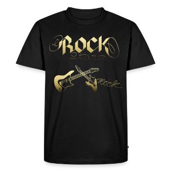 Rock star - T-shirt Premium bio Homme - noir - Devant - Nico (187cm)