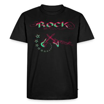 Rock Star Neon - Men's Premium Organic T-Shirt - black - Front - Nico (187cm)