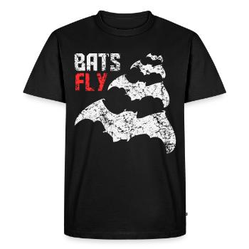 Bats Fly - Bat - Bat - Design - Men's Premium Organic T-Shirt - black - Front - Nico (187cm)