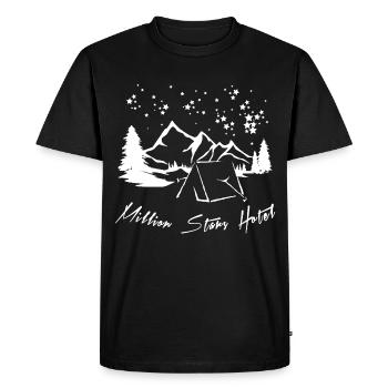 Million Stars Hotel - Men's Premium Organic T-Shirt - black - Front - Nico (187cm)