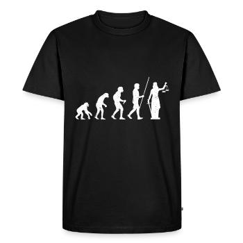 Juriste Jurist Law Justitia Évolution - T-shirt Premium bio Homme - noir - Devant - Nico (187cm)