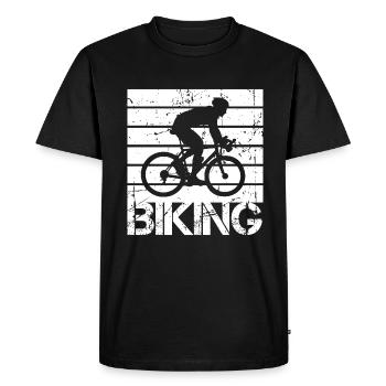 cycling - Men's Premium Organic T-Shirt - black - Front - Nico (187cm)