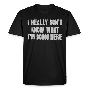 RS IRDKWIDH - Men's Premium Organic T-Shirt - black - Front - Nico (187cm)