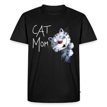 Chats Mum pour chat pour chats Mum - T-shirt Premium bio Homme - noir - Devant - Nico (187cm)
