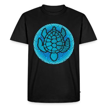 Turtle - Men's Premium Organic T-Shirt - black - Front - Nico (187cm)