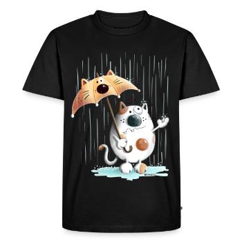 Rainy Day - Men's Premium Organic T-Shirt - black - Front - Nico (187cm)