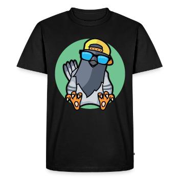 Colombe fraîche - T-shirt Premium bio Homme - noir - Devant - Nico (187cm)