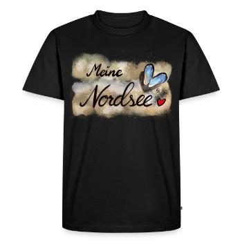 Conception de cœur de la mer du Nord pour les fans - T-shirt Premium bio Homme - noir - Devant - Nico (187cm)