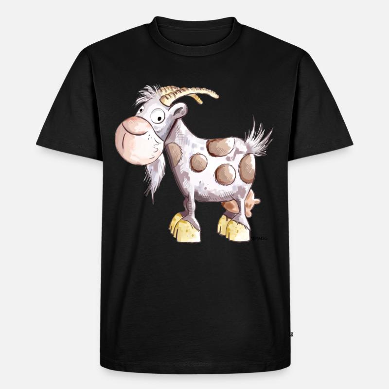 Die Ziege ist da  - Männer Premium Bio T-Shirt - Schwarz