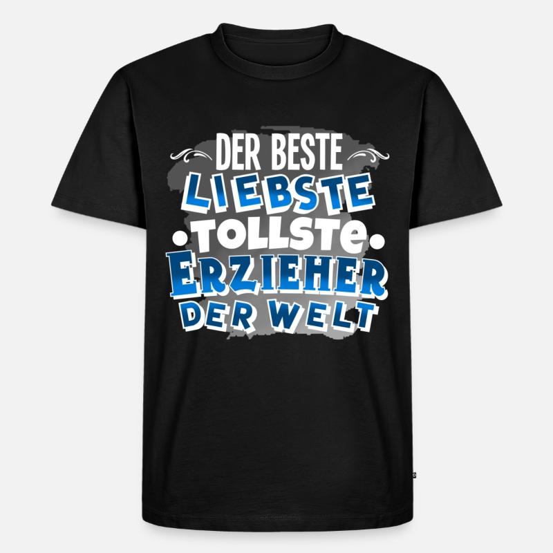 Erzieher - Männer Premium Bio T-Shirt - Schwarz