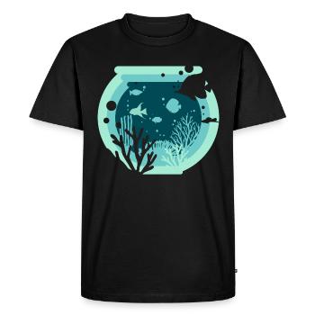Aquarium - Aquatique - T-shirt Premium bio Homme - noir - Devant - Nico (187cm)