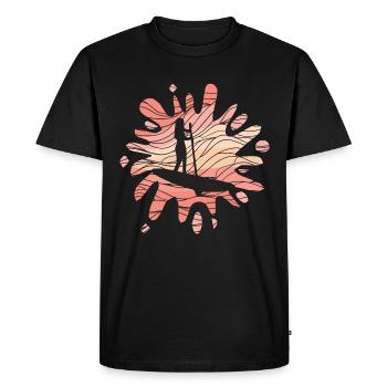 SUP Fille - T-shirt Premium bio Homme - noir - Devant - Nico (187cm)
