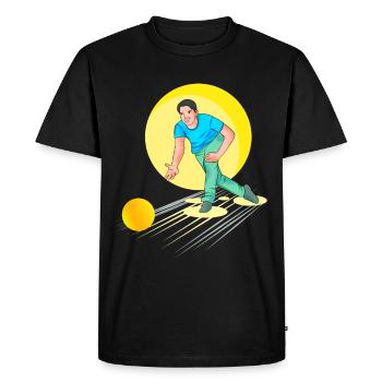 Bowling Bowler - Conception - T-shirt Premium bio Homme - noir - Devant - Nico (187cm)