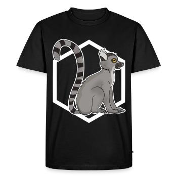 Singe lémurien - T-shirt Premium bio Homme - noir - Devant - Nico (187cm)