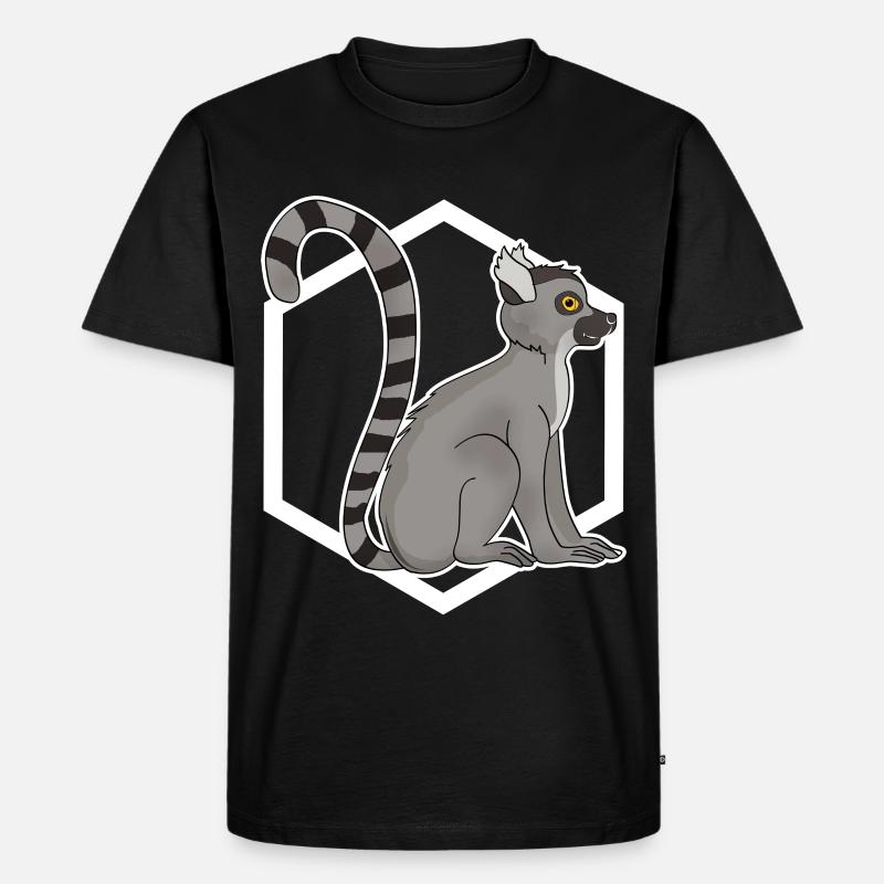Lemur Äffchen - Männer Premium Bio T-Shirt - Schwarz