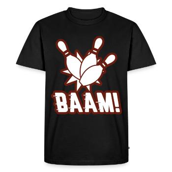 bowling - T-shirt Premium bio Homme - noir - Devant - Nico (187cm)