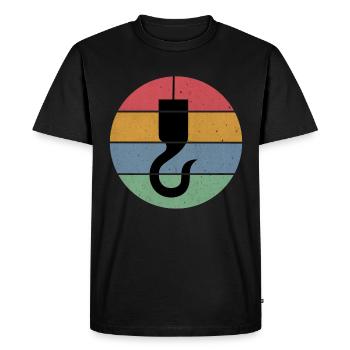 Crane hook crane operator - Men's Premium Organic T-Shirt - black - Front - Nico (187cm)