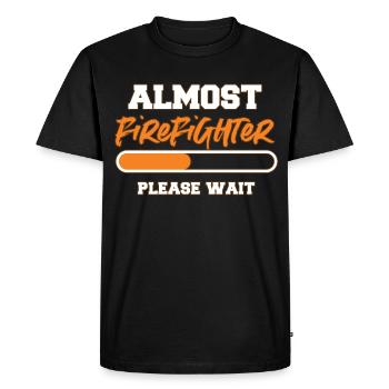 fire Department - Men's Premium Organic T-Shirt - black - Front - Nico (187cm)
