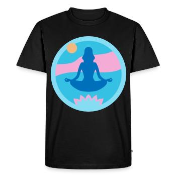 Yoga - T-shirt Premium bio Homme - noir - Devant - Nico (187cm)