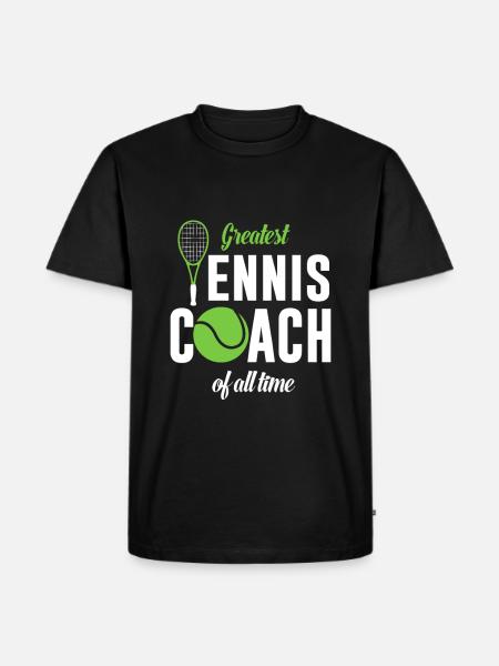 Largest tennis coach ever - Men's Premium Organic T-Shirt - black
